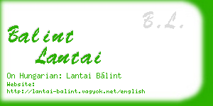 balint lantai business card